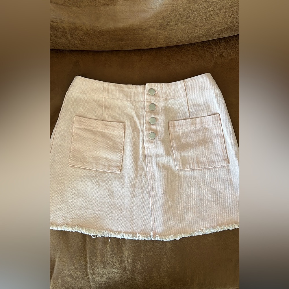 M ALTARD STATE PINK MINI DENIM SKIRT